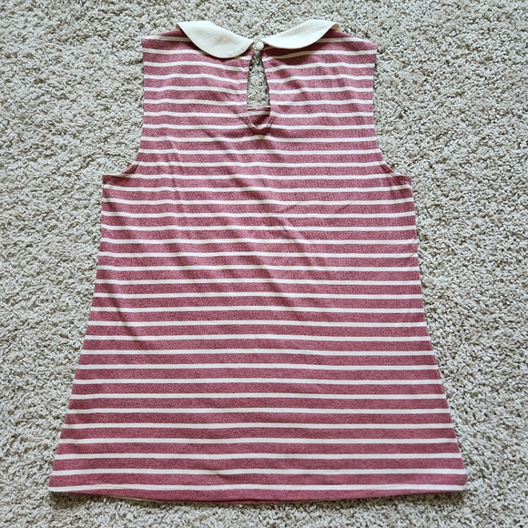 Modcloth Peter Pan Collar Tank Stripe Small - Picture 3 of 3